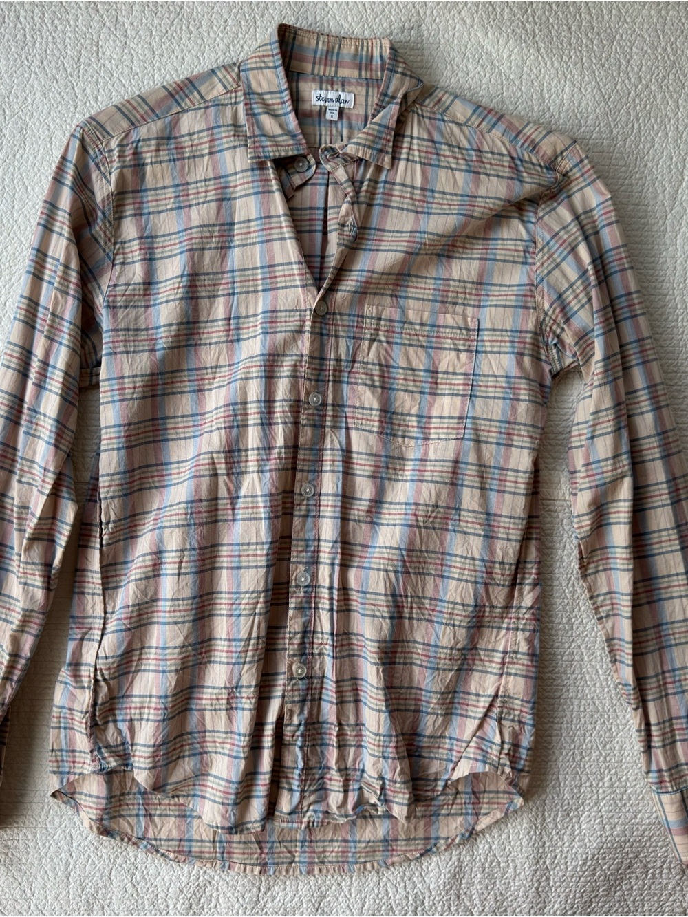 Steven Alan Plaid Button Down Shirt Men's Small